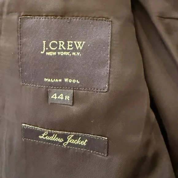J. Crew Ludlow Jacket Italian Worsted Wool Charcoal Blazer Sports Coat Size 44R - Picture 6 of 10